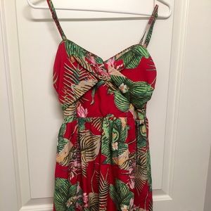 Roxy Tropical Print Mini Skater Dress Medium Cute